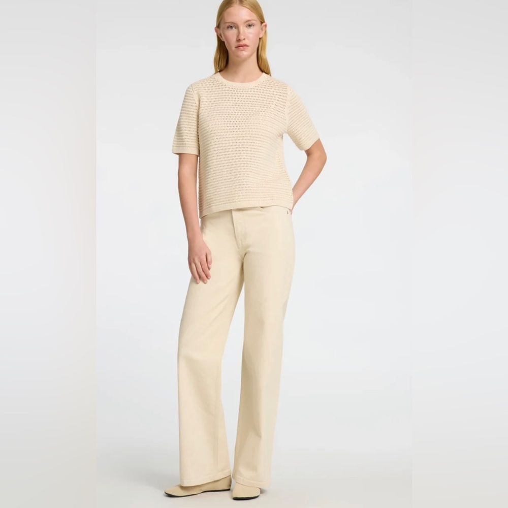 Selected Femme Cream Knit Top Size large